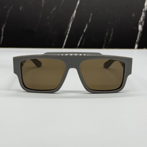 NEW GUCCI SUNGLASSES GG1460S 003 GRAY UNISEX EYEWEAR - Picture 3 of 9